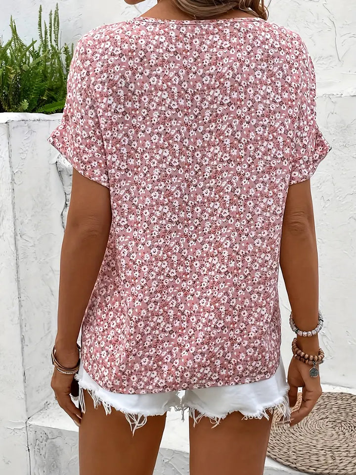 Everly | Floral Button-Up Blouse