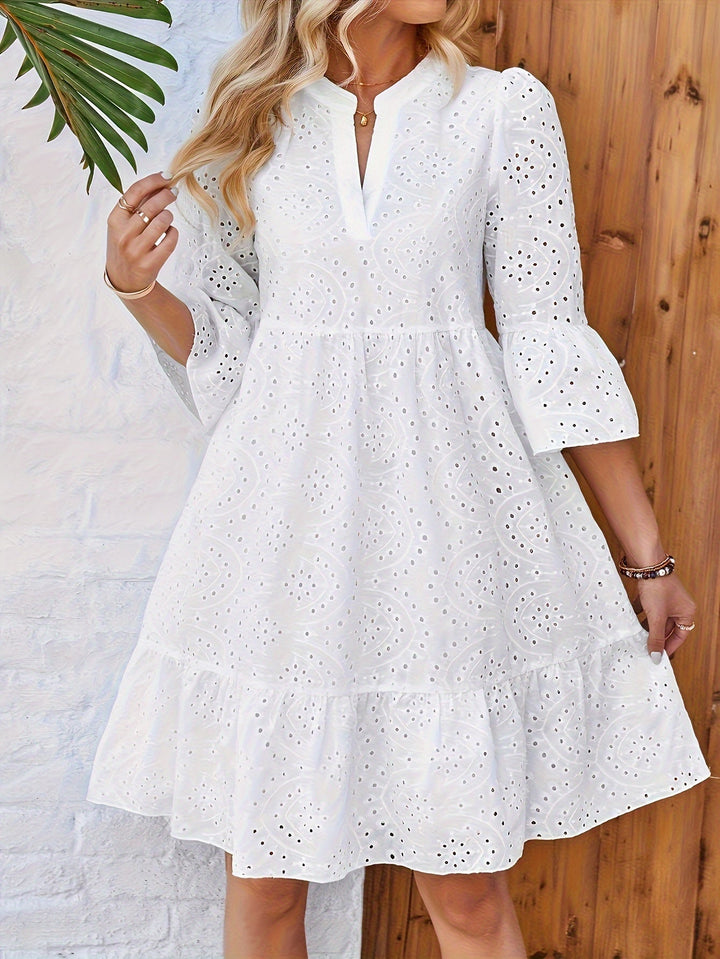 Adaline | Crocheted Lace Midi Dress