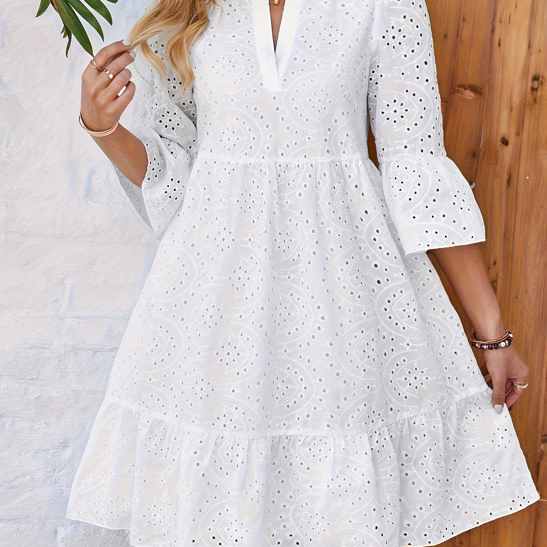 Adaline | Crocheted Lace Midi Dress