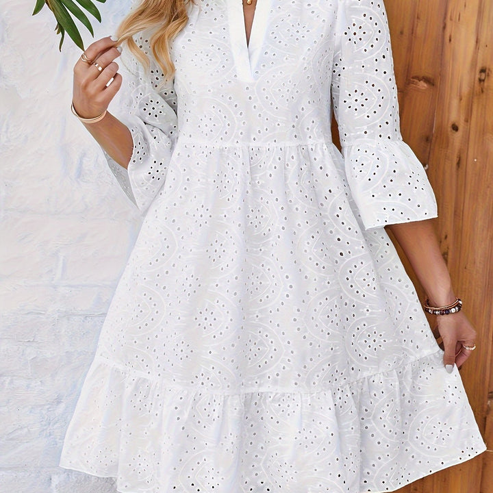 Adaline | Crocheted Lace Midi Dress