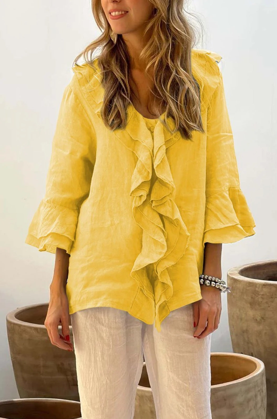 Clara | Stylish Ruffled Blouse