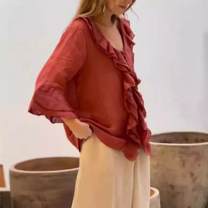 Clara | Stylish Ruffled Blouse