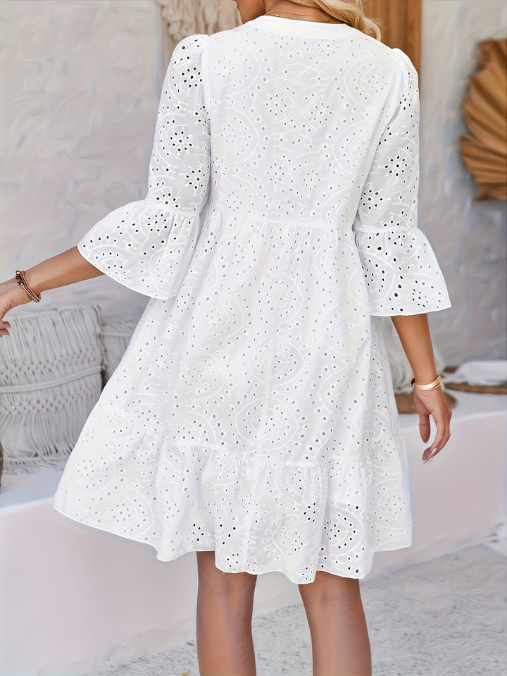 Adaline | Crocheted Lace Midi Dress