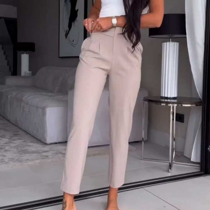 Sarah | Versatile Pinstripe Suit Trousers
