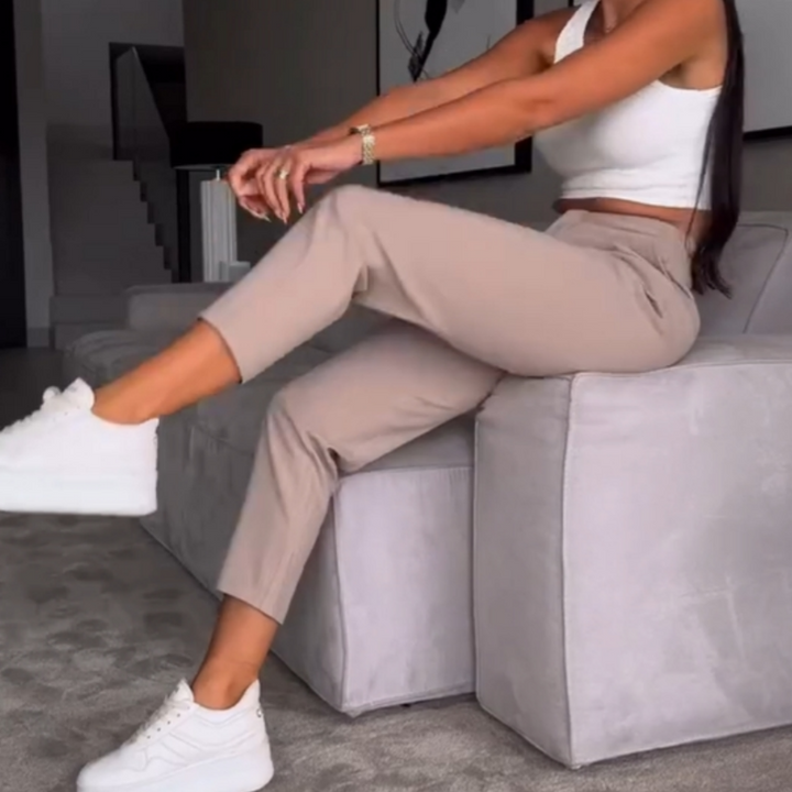 Sarah | Versatile Pinstripe Suit Trousers