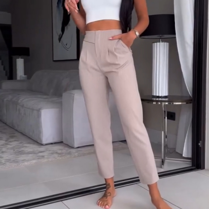 Sarah | Versatile Pinstripe Suit Trousers