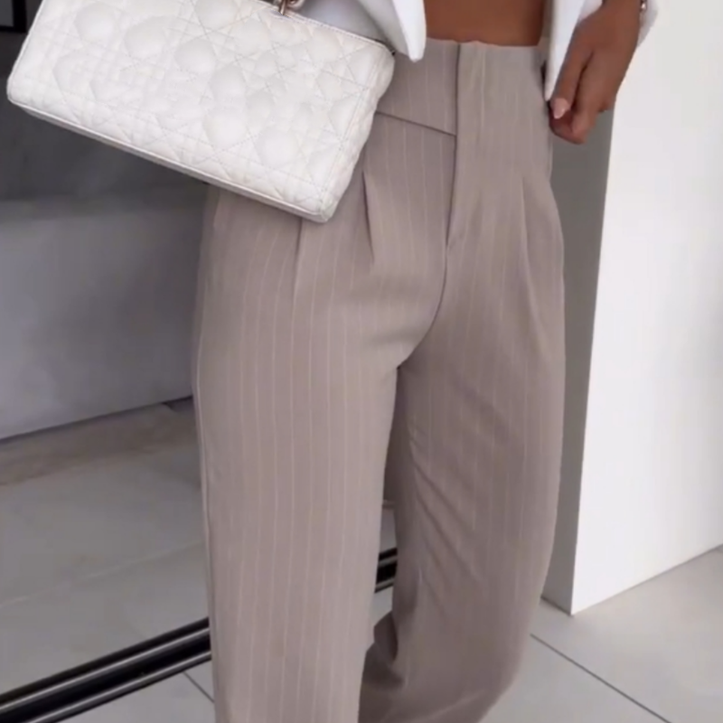 Sarah | Versatile Pinstripe Suit Trousers