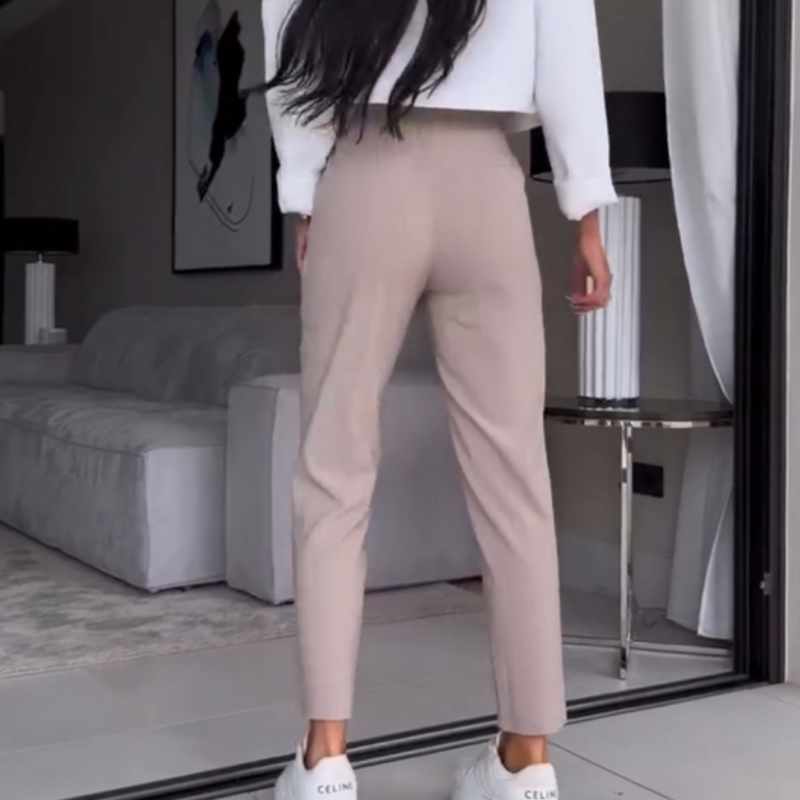 Sarah | Versatile Pinstripe Suit Trousers