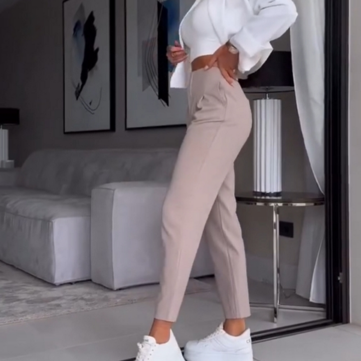 Sarah | Versatile Pinstripe Suit Trousers