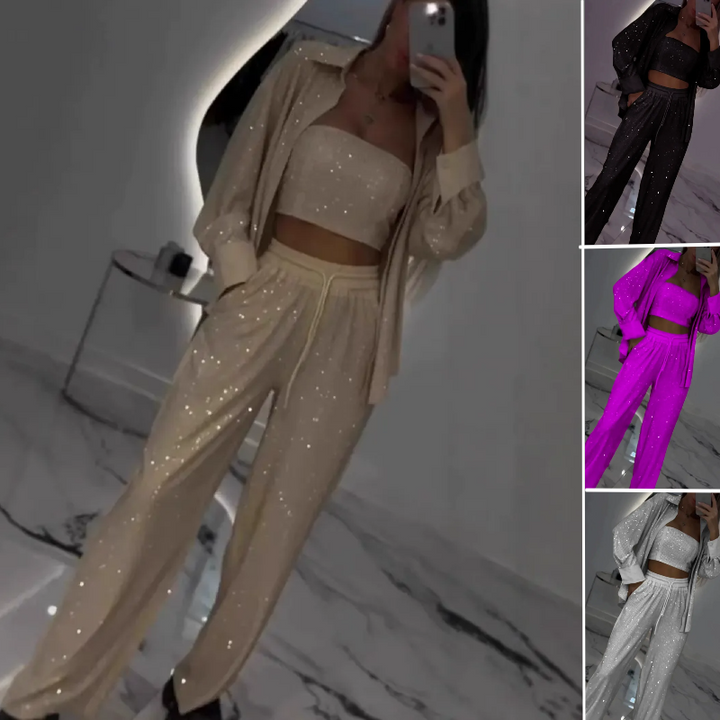 Serenity | 3-Piece Sequin Blazer Set