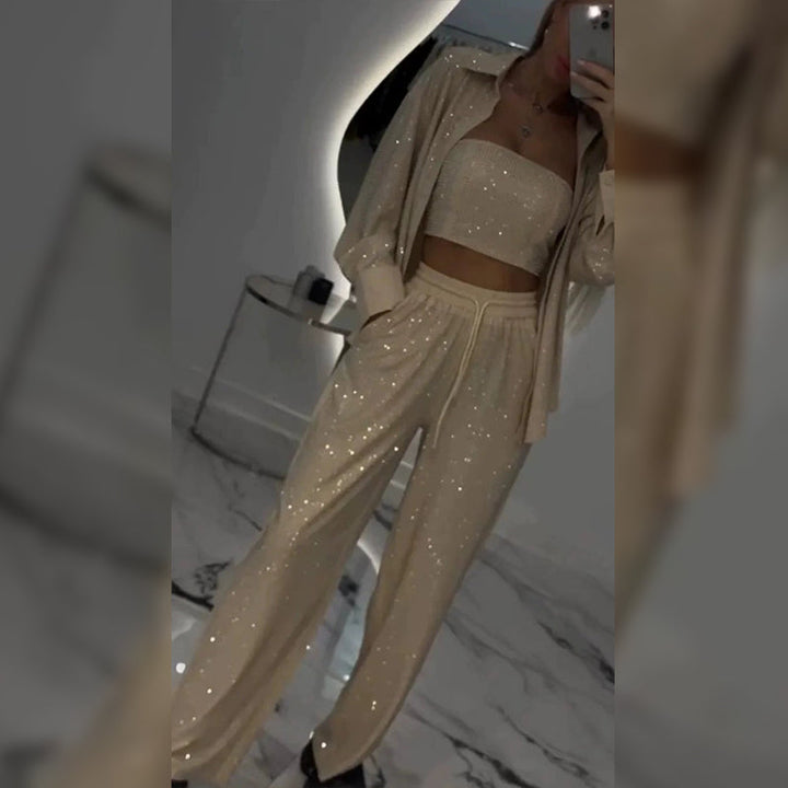 Serenity | 3-Piece Sequin Blazer Set