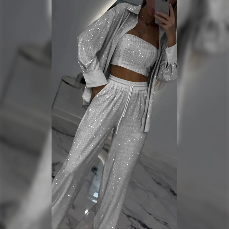 Serenity | 3-Piece Sequin Blazer Set