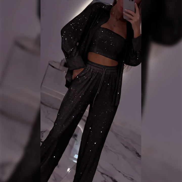Serenity | 3-Piece Sequin Blazer Set