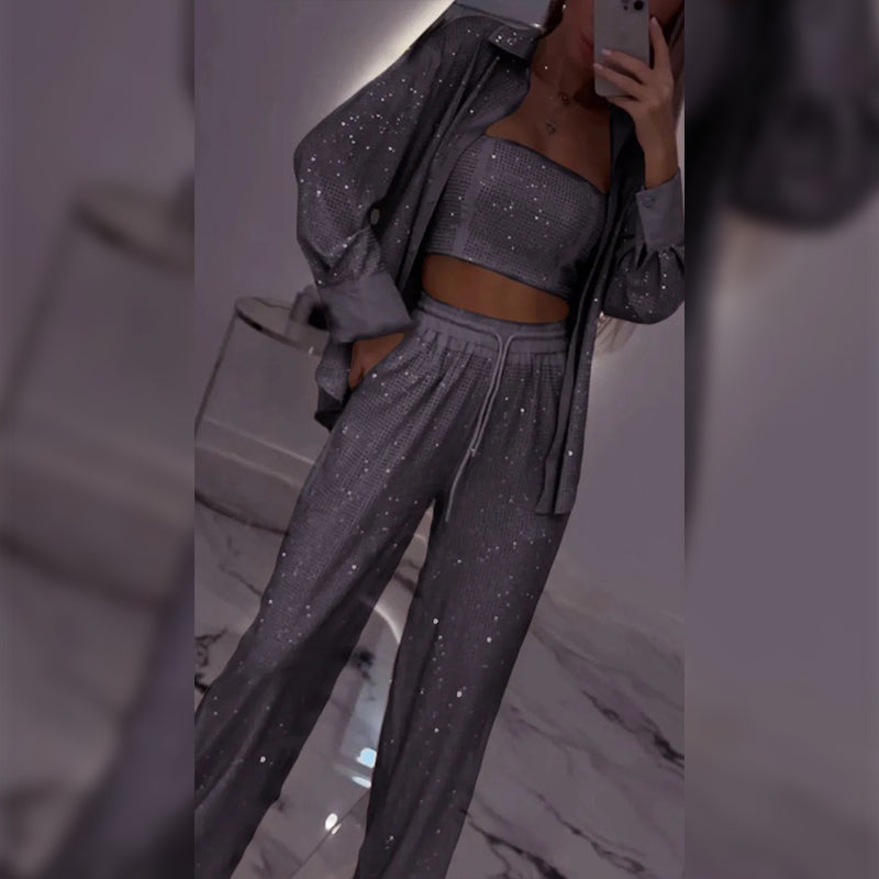 Serenity | 3-Piece Sequin Blazer Set