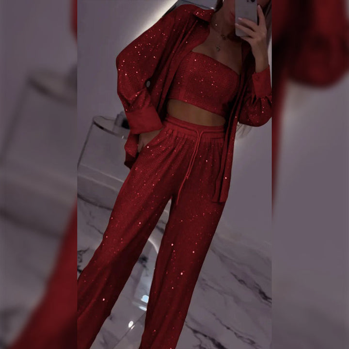 Serenity | 3-Piece Sequin Blazer Set